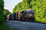 NS 7655 leads 172 north at Frank Reed Road